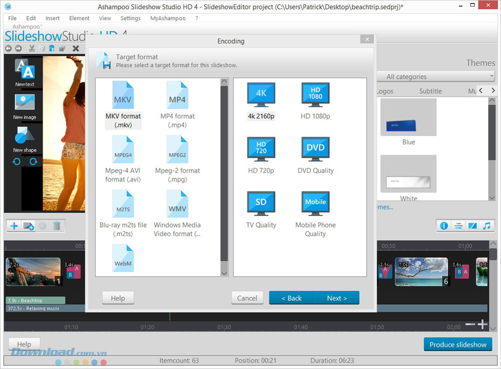 Lựa chọn chất lượng file
