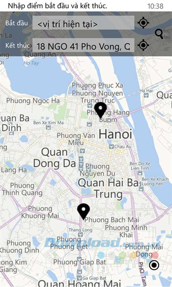 Điểm bắt đầu và kết thúc