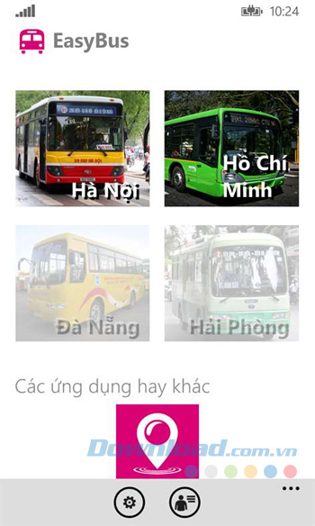 Giao diện chính Easy Bus