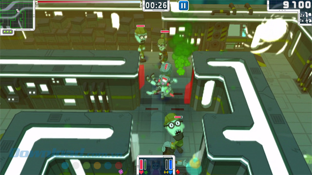 Đối phó với nhiều kẻ thù trong game giải đố hành động NDE Rescue cho Mac