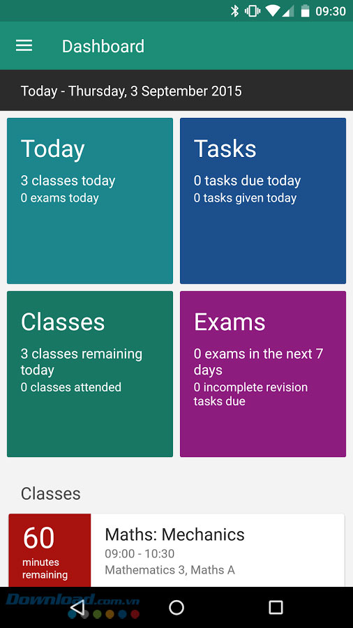 Giao diện bảng điều khiển My Study Life