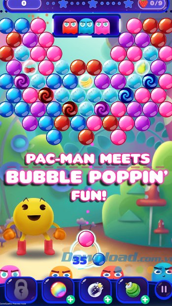 Bắn bóng vui nhộn cùng Pacman