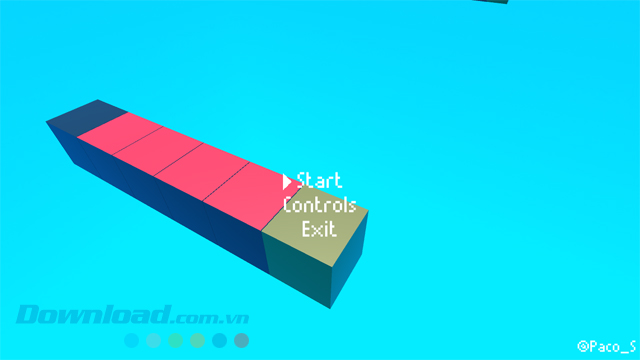 Main menu với vài tùy chọn cơ bản của game giải đố cho máy tính Sky Puzzles