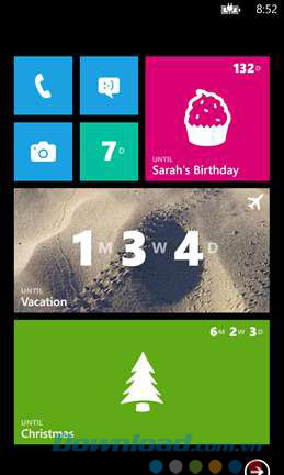Tạo ô Live Tile 