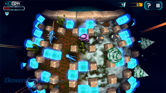 Điều khiển nhân vật di chuyển đến nhiều vị trí khác nhau trong game đặt bom cho máy tính BomberZone