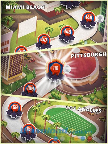 Thi đấu ở nhiều địa điểm khác nhau