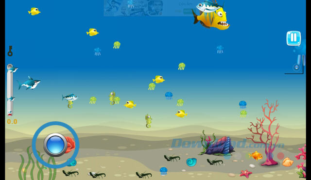 Giao diện chơi game Shark Journey