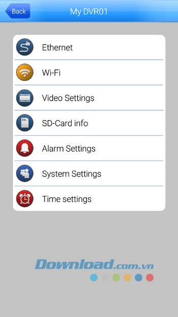 Cài đặt DVR