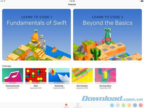 Ứng dụng lập trình Swift Playgrounds