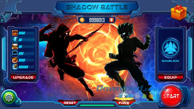 Giao diện game cuộc chiến của những chiếc bóng