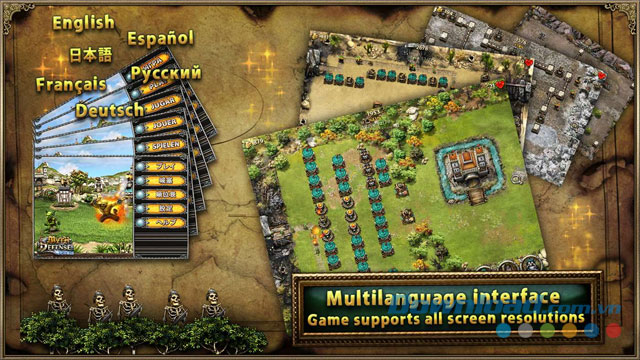 Game tháp chiến thuật đa ngôn ngữ