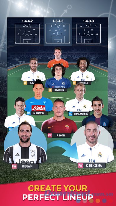 Game quản lý bóng đá Fantasy Manager Football 2017