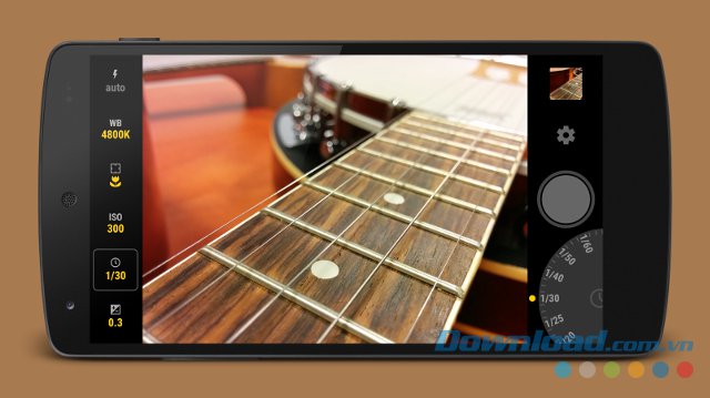Giao diện đơn giản, sang trọng của Manual Camera