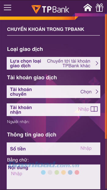 Chuyển khoản trong ngân hàng