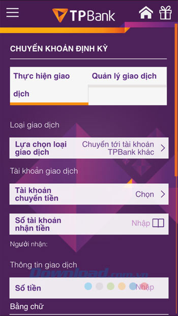 Chuyển khoản định kỳ