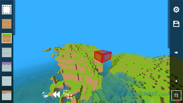 Giao diện của Cubes Crafter