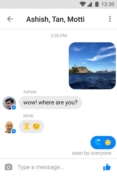 Gửi tin nhắn, hình ảnh và sticker nhỏ trong Messenger Lite