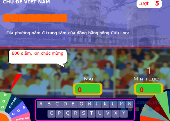 Giao diện chơi game Chiếc nón kỳ diệu