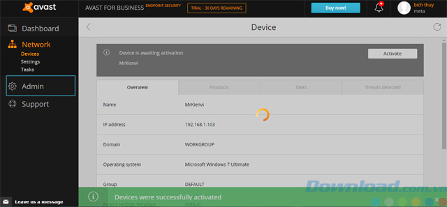 Kích hoạt thiết bị