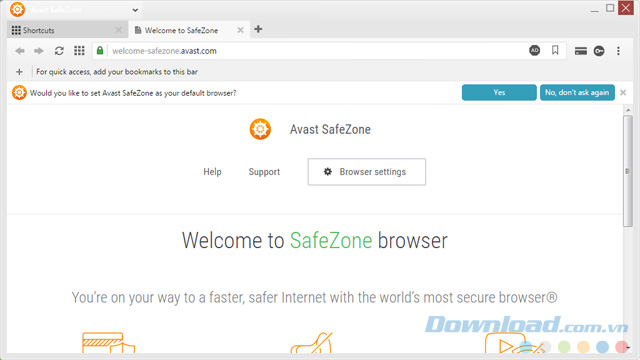SafeZone của Avast Business Security