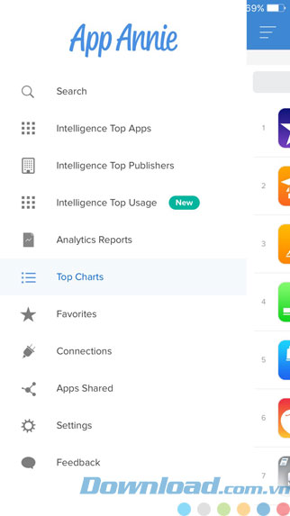 Thực đơn App Annie Thực đơn App Annie