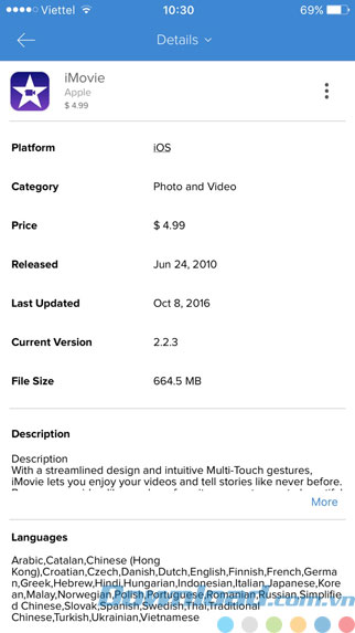 Thông tin và đánh giá trên App Annie Thông tin và đánh giá trên App Annie
