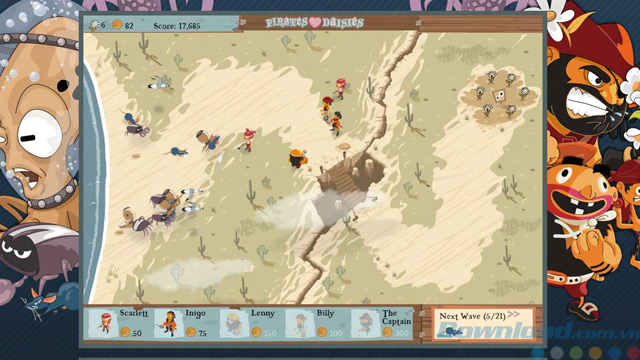 Giao diện game Pirates Love Daisies