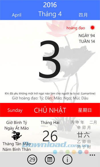 Xem lịch ngày
