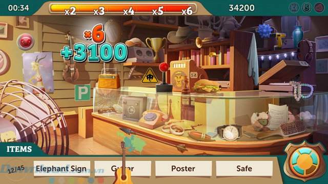 Giao diện game Zootopia Crime Files: Hidden Object
