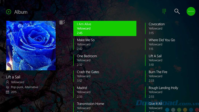 Quản lý album trên Media Player