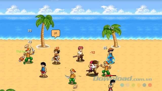 Giao diện chơi game Hải tặc tí hon
