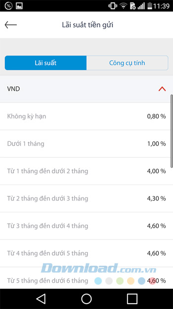 Lãi suất tiền gửi
