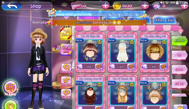 Giao diện Shop