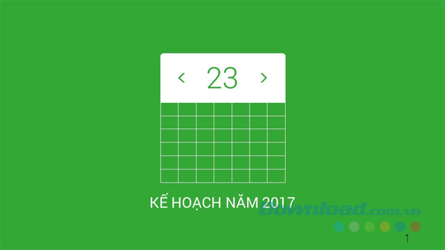 Mẫu Slide kế hoạch năm 2017