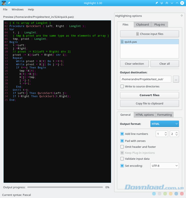 Giao diện của Highlight