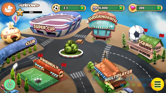 Giao diện game Bóng đá Kungfu