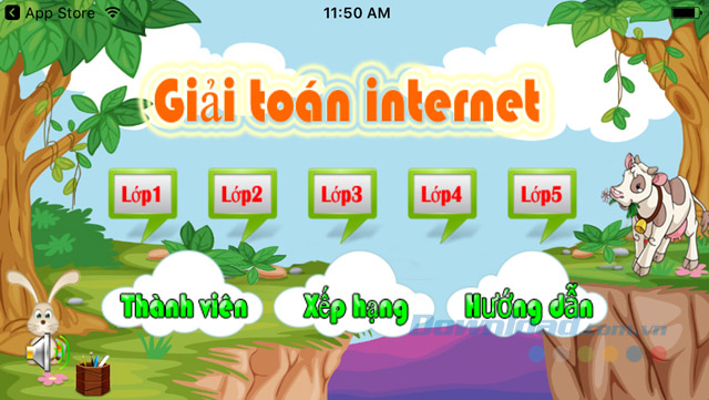 Giao diện chính Violympic