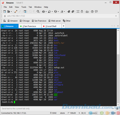 Giao diện của Xshell