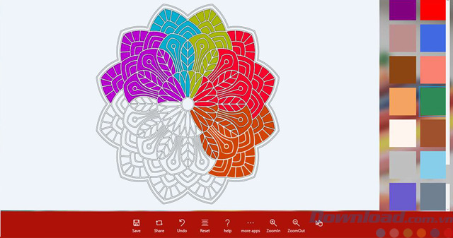 Giao diện của Abstract Coloring Book cho Windows 10