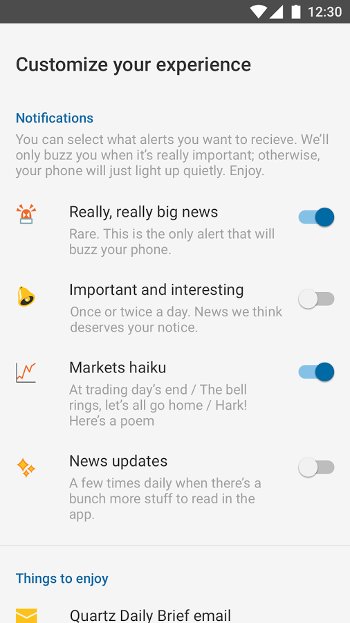 Điều chỉnh nhận thông báo về các tin nóng