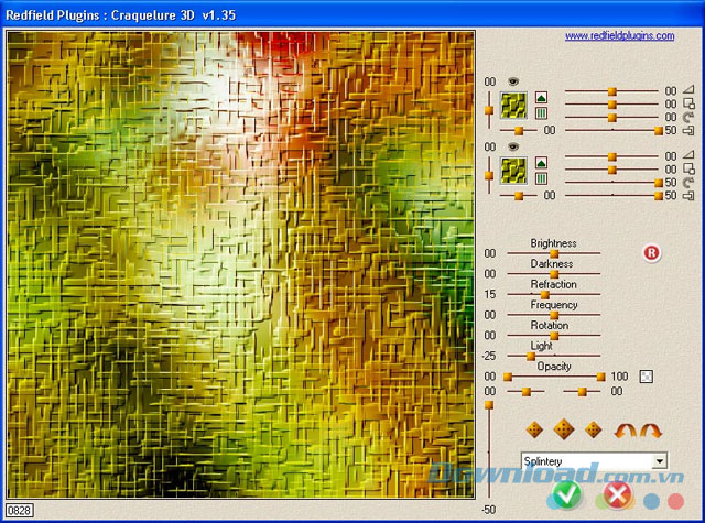 Giao diện Craquelure 3D Photoshop Plug-in Giao diện Craquelure 3D Photoshop Plug-in