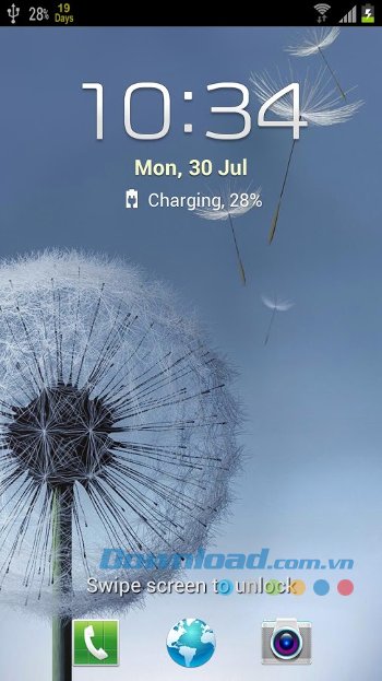 Hiển thị phần trăm pin trên thanh trạng thái