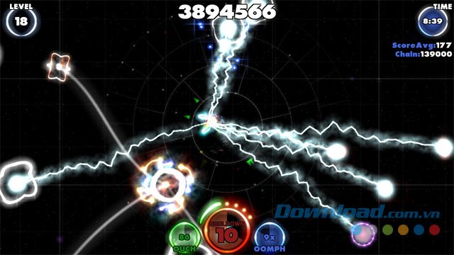 Sử dụng các tuyệt chiêu đẹp mắt trong game bắn súng không gian Bezier cho máy tính