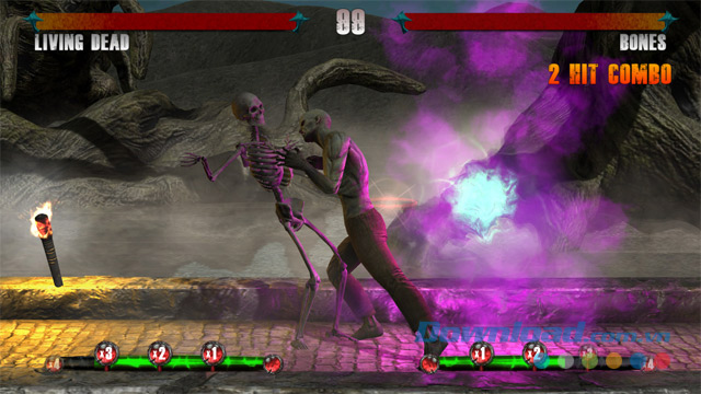 Tung ra các đòn đánh liên hoàn (combo) trong game đối kháng miễn phí Clash of the Monsters cho máy tính và Mac