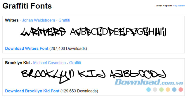 Tải thêm bộ font chữ mới