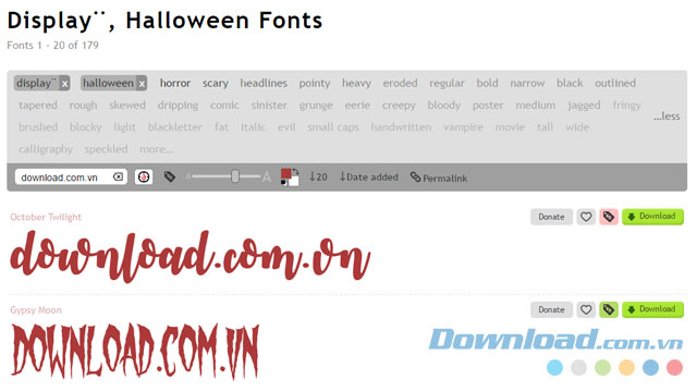 Font chữ theo chủ đề