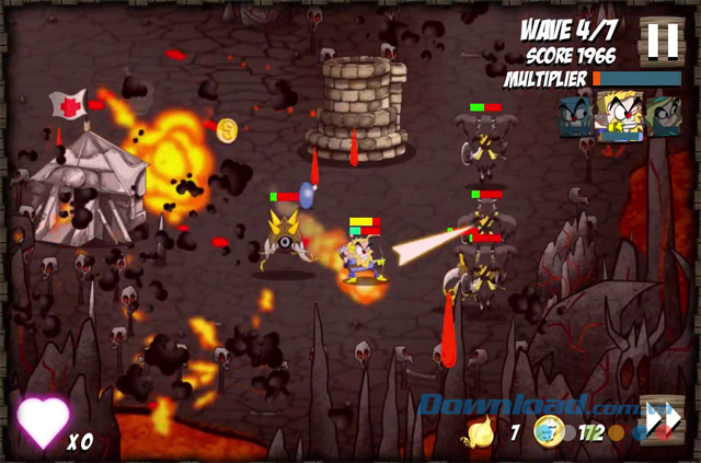 Tận dụng mọi khả năng trong game phiêu lưu hành động phòng thủ Onion Force cho máy tính
