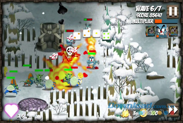 Tích cực phòng thủ trong game phiêu lưu hành động Onion Force cho máy tính