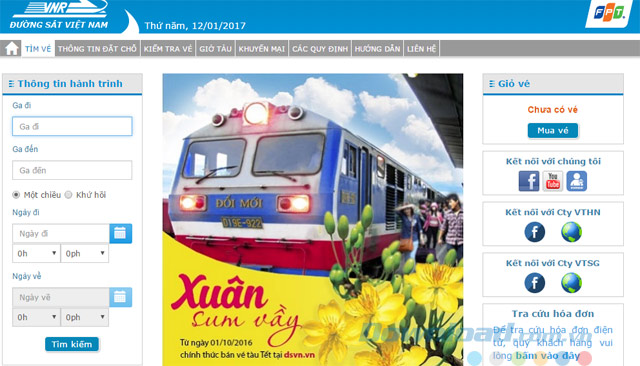 Đặt vé tàu