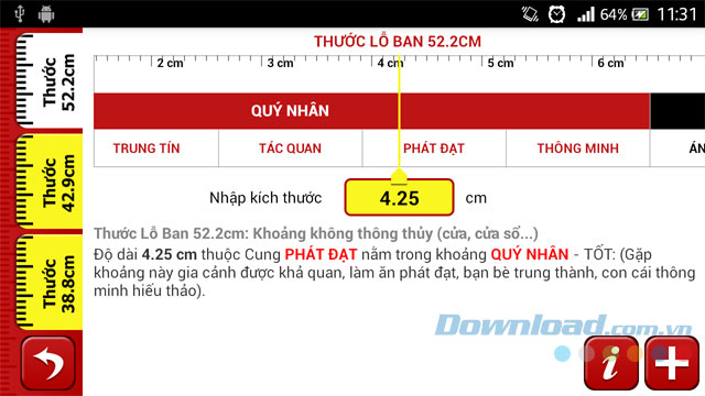 Thước Lỗ Ban dùng trong phong thủy xây nhà